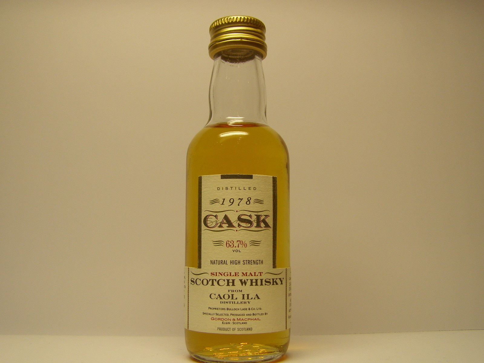 SMSW 1978-1992 "G&M Cask" 5cl 63,7%VOL